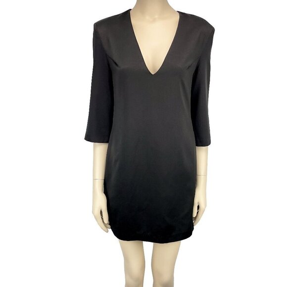 ELLIATT REVOLVE V Neck Tailored Clean Workwear Formal Little Black Dress s S - Picture 1 of 7